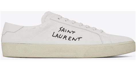 ysl mens trainers 1|saint laurent white trainers.